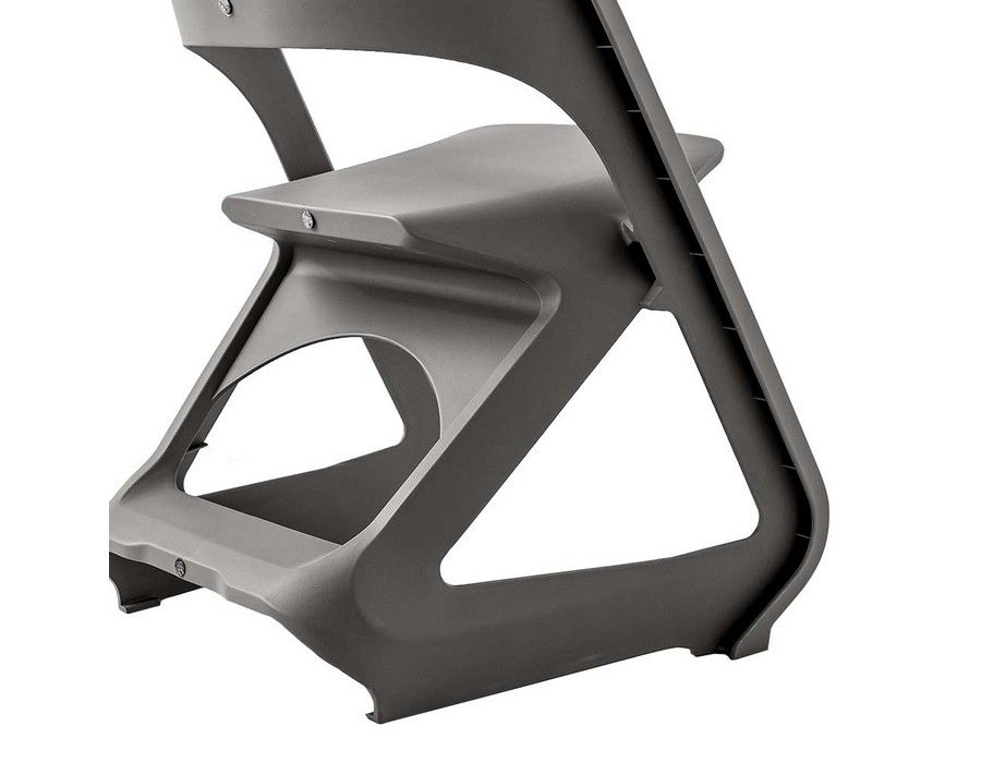 Dining Chair Dinner Seating (Set of 4) Stackable Grey - Image 4