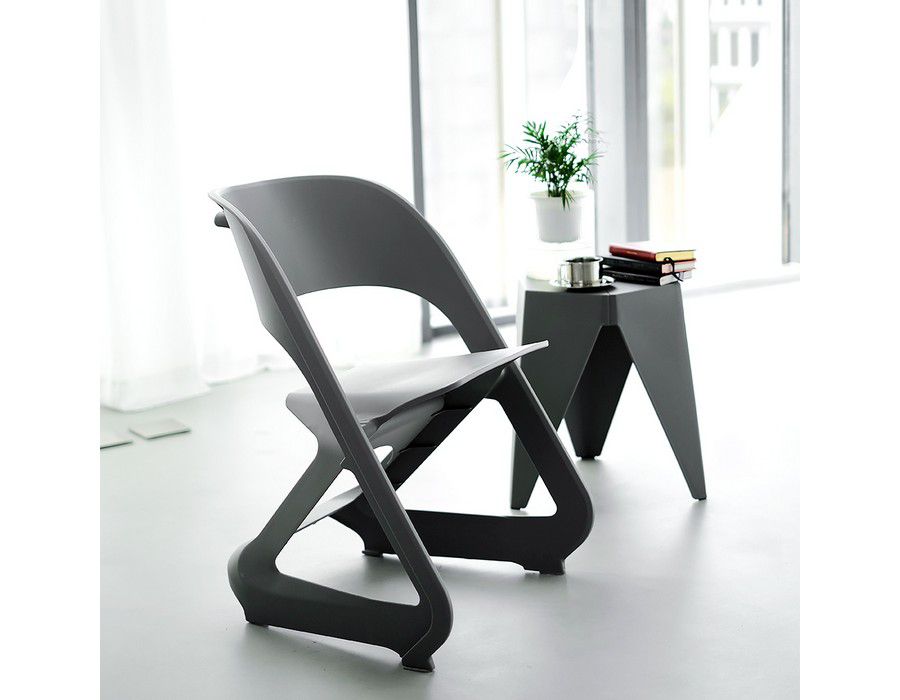 Dining Chair Dinner Seating (Set of 4) Stackable Grey - Image 5