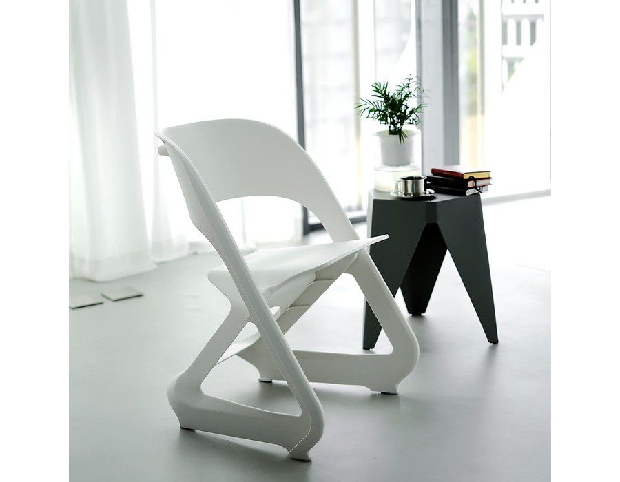 Dining Chair Dinner Seating (Set of 4) Stackable White - Image 5