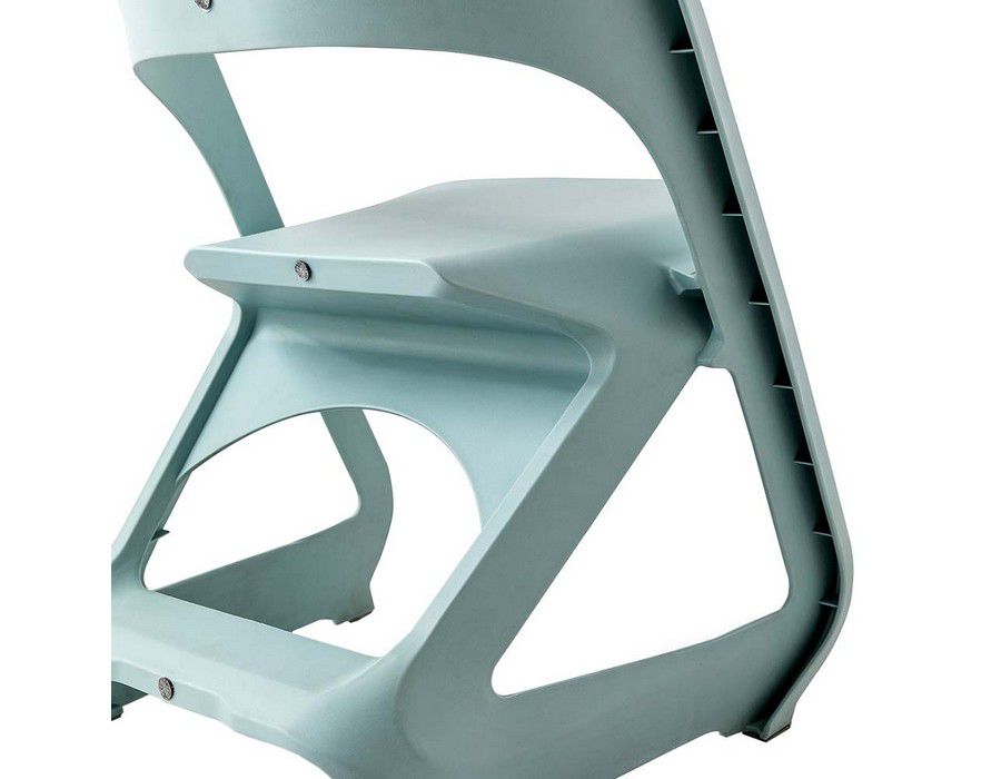 Dining Chair Dinner Seating (Set of 4) Stackable Blue - Image 4