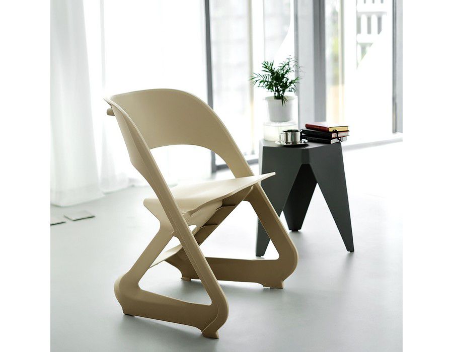 Dining Chair Dinner Seating (Set of 4) Stackable Beige - Image 5