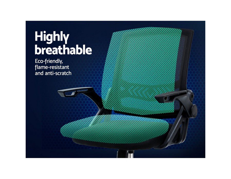 Office Chair Computer Seating Mid-back Mesh Black - Image 3