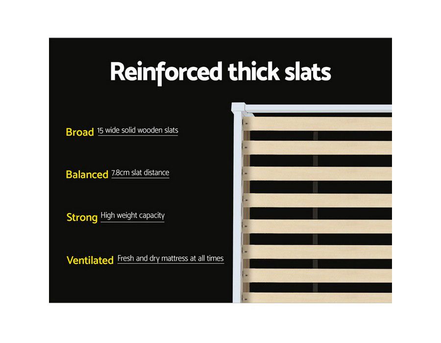 Bed Base (King Single Size) Trundle White - Image 3