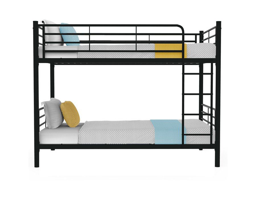 Bed Base 2-in-1 Single Bunk Metal Frame Grey