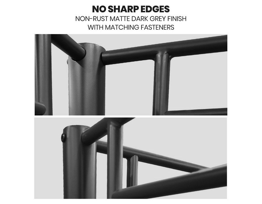 Bed Base 2-in-1 Single Bunk Metal Frame Grey - Image 4