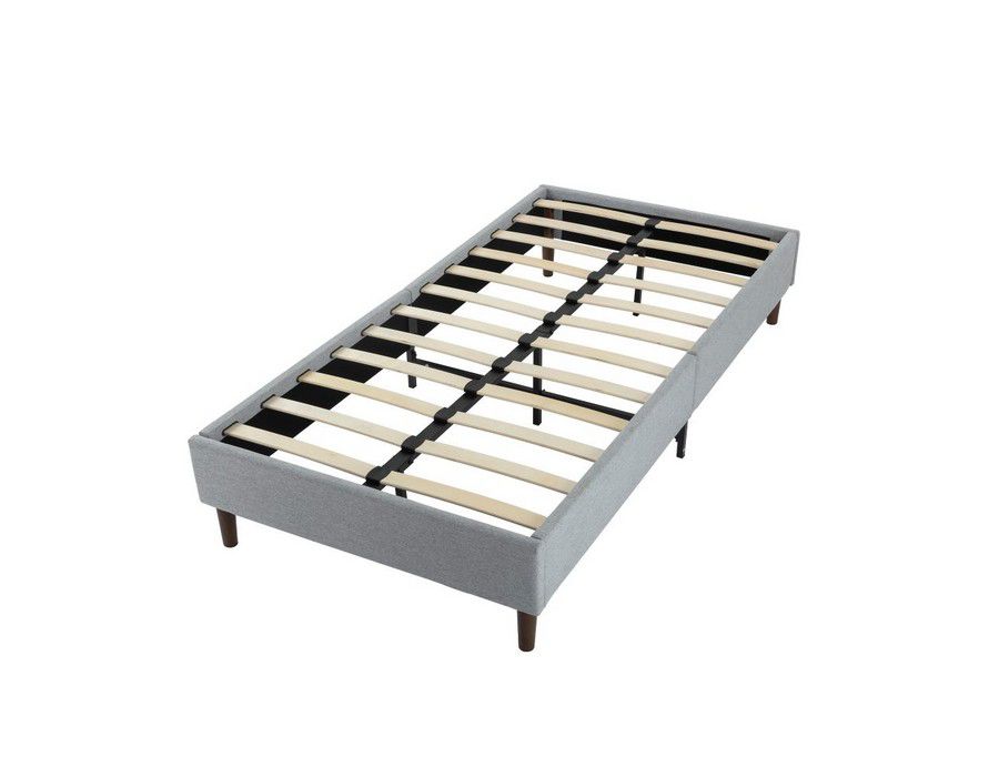 Bed Base (Single Size) 9-leg Wooden Grey