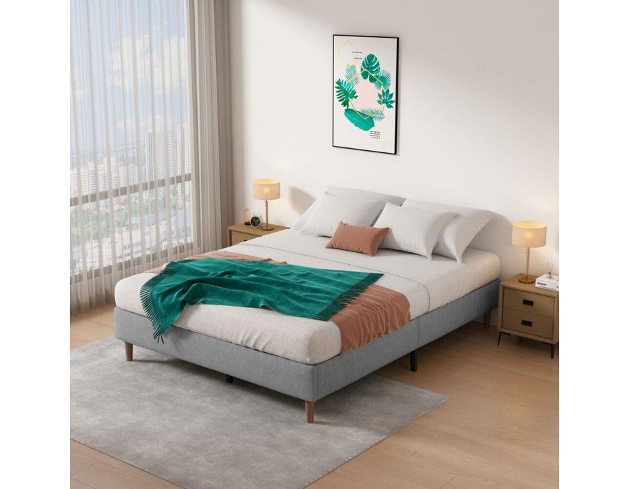 Bed Base (Single Size) 9-leg Wooden Grey - Image 2