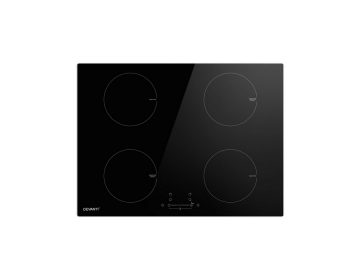 Cooktop Hot Plate Cooker (70cm | 4-zone | 7000W) Ceramic Electric Black