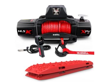 Electric Winch Boat Puller (12V | 14500lb) Black