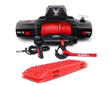 Electric Winch Boat Puller (12V | 14500lb) Black