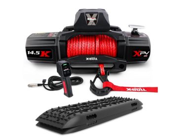 Electric Winch Boat Puller (12V | 14500lb) Black