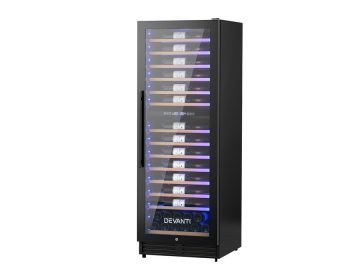 Fridge Refrigerator (128-bottle) Wine Cooler dual-zone Black